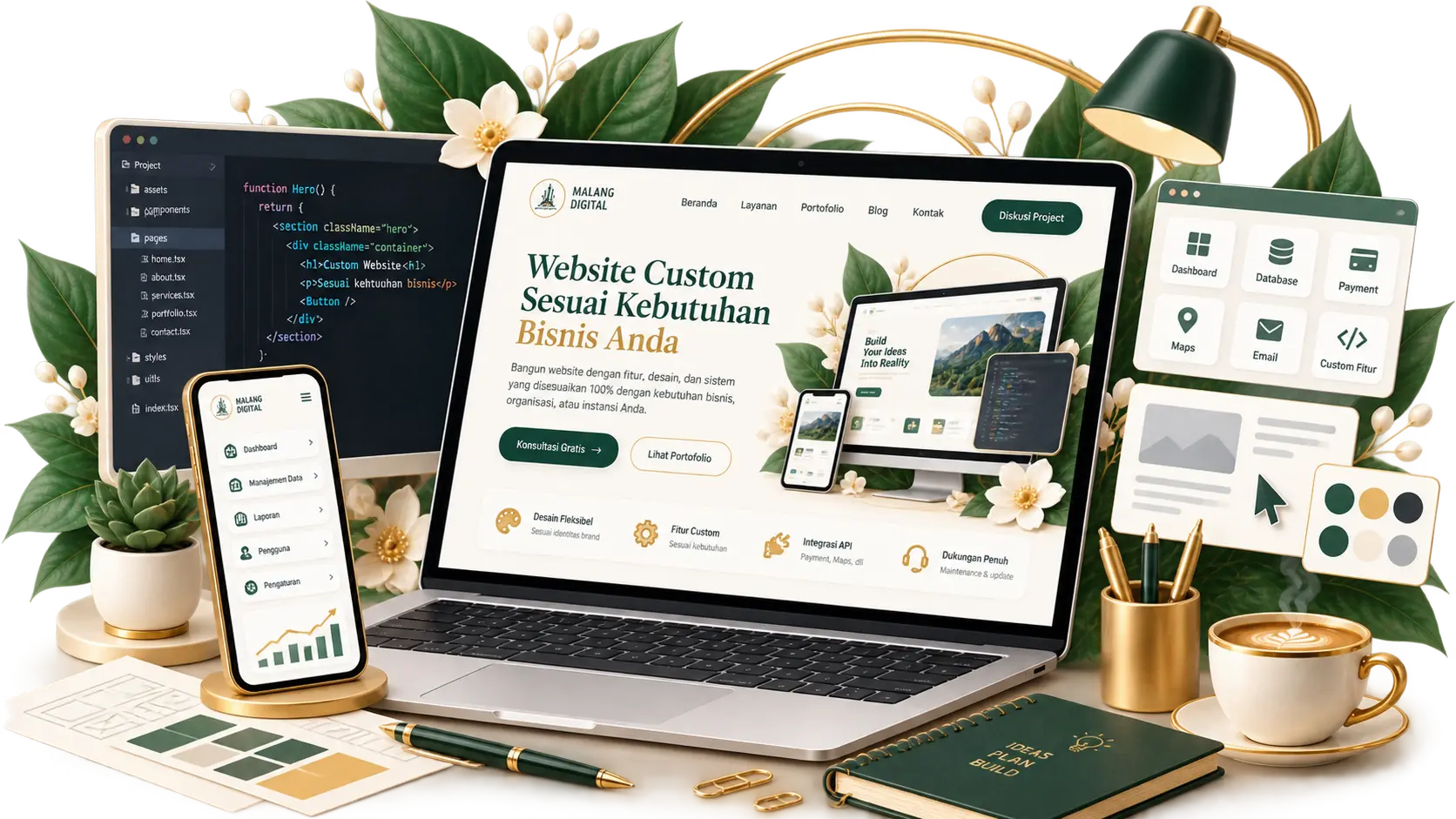 Ilustrasi Custom Website